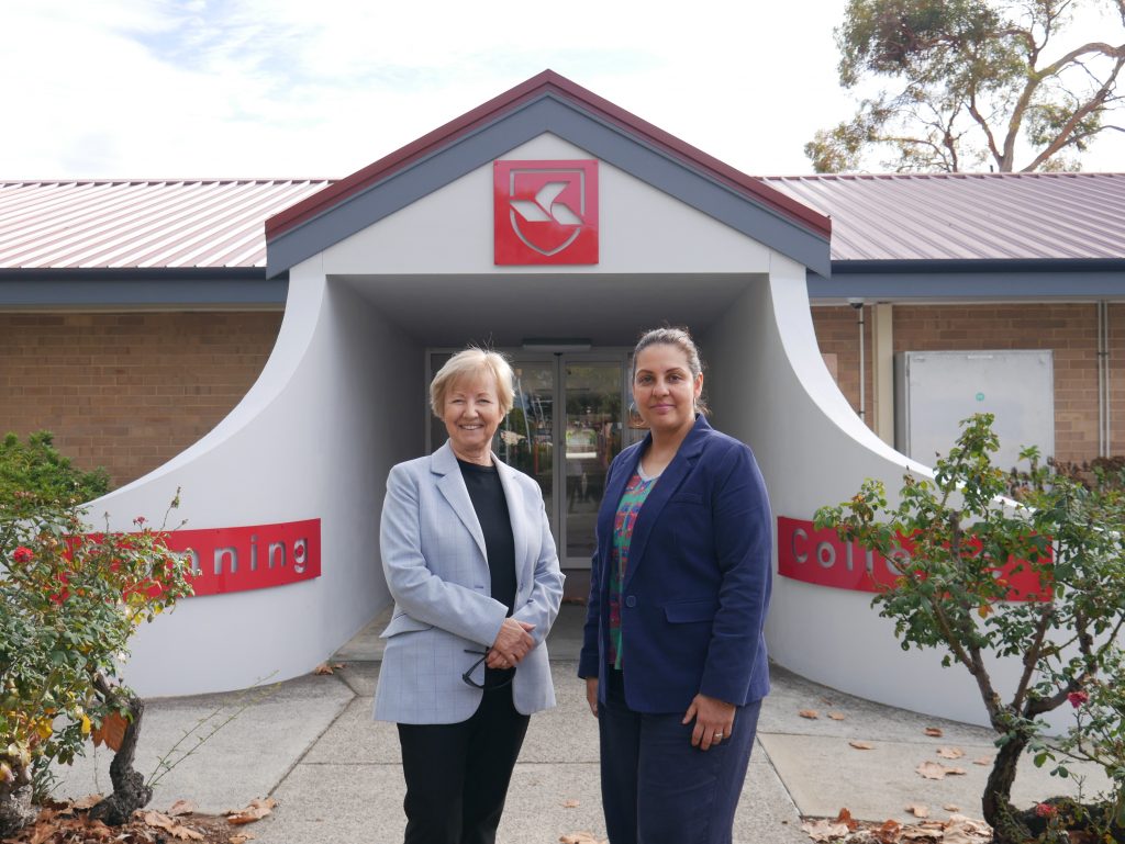 New Canning College Principal Leila Bothams, pictured left with Chair of the Board Jesvin Karimi, will lead Canning College's push to continue providing pathways to university for international students.